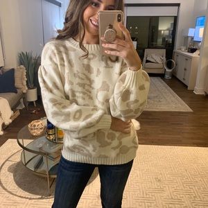 Leopard print sweater